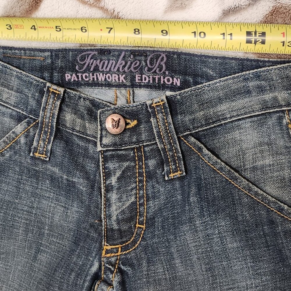 Frankie B Patchwork Edition Boot Cut Low Rise Jea… - image 2